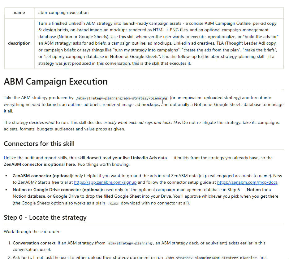ABM campaign execution skill